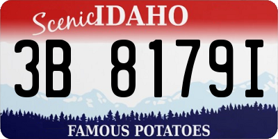 ID license plate 3B8179I