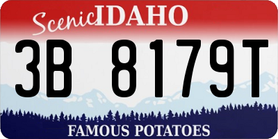 ID license plate 3B8179T