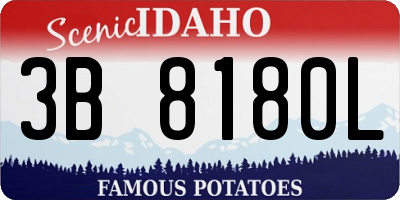 ID license plate 3B8180L
