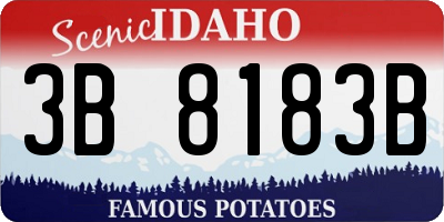 ID license plate 3B8183B