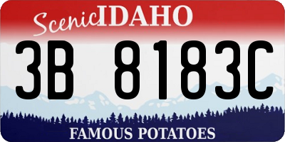 ID license plate 3B8183C