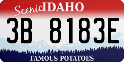 ID license plate 3B8183E