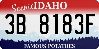 ID license plate 3B8183F