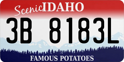 ID license plate 3B8183L