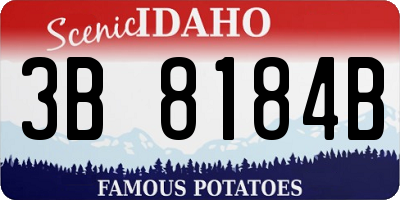 ID license plate 3B8184B