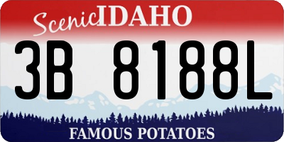 ID license plate 3B8188L
