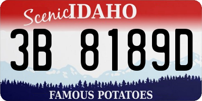ID license plate 3B8189D