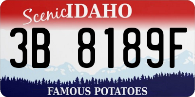 ID license plate 3B8189F