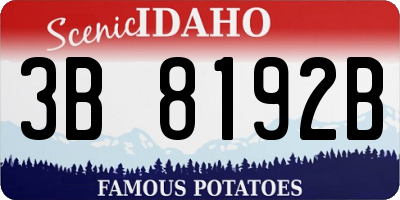 ID license plate 3B8192B