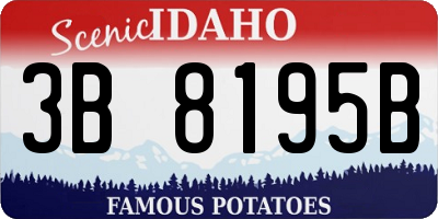 ID license plate 3B8195B