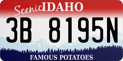 ID license plate 3B8195N
