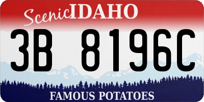 ID license plate 3B8196C