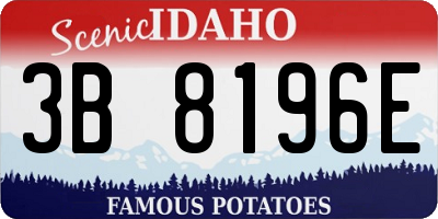 ID license plate 3B8196E