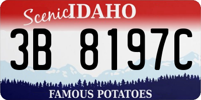 ID license plate 3B8197C