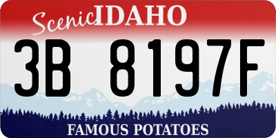 ID license plate 3B8197F