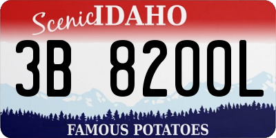ID license plate 3B8200L