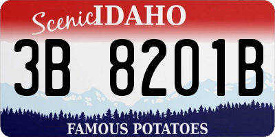 ID license plate 3B8201B