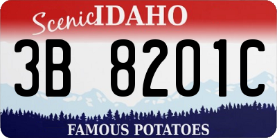 ID license plate 3B8201C