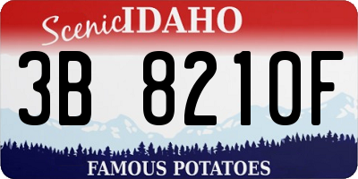ID license plate 3B8210F