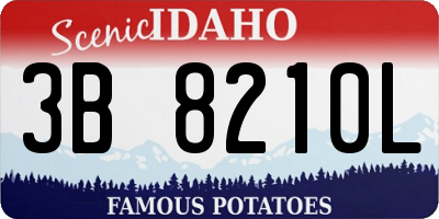ID license plate 3B8210L