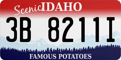 ID license plate 3B8211I