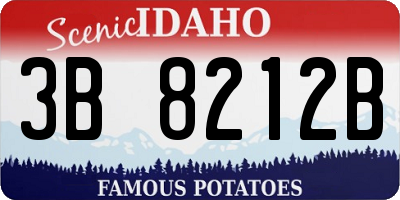 ID license plate 3B8212B