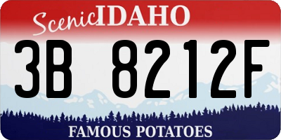 ID license plate 3B8212F