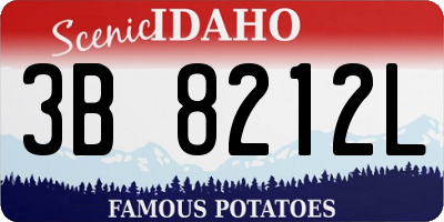 ID license plate 3B8212L