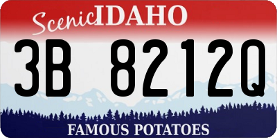ID license plate 3B8212Q