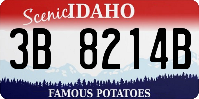 ID license plate 3B8214B