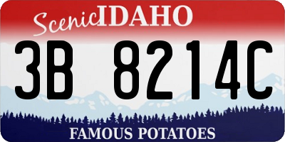ID license plate 3B8214C