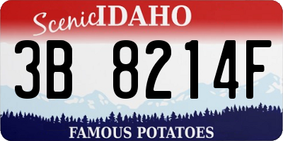 ID license plate 3B8214F
