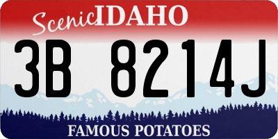 ID license plate 3B8214J
