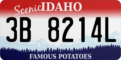 ID license plate 3B8214L