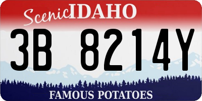 ID license plate 3B8214Y