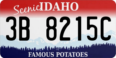 ID license plate 3B8215C