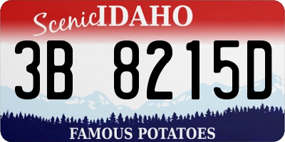 ID license plate 3B8215D