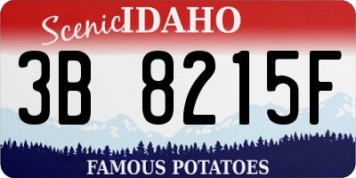 ID license plate 3B8215F