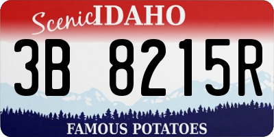 ID license plate 3B8215R