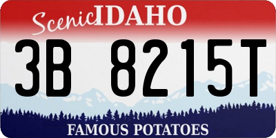 ID license plate 3B8215T