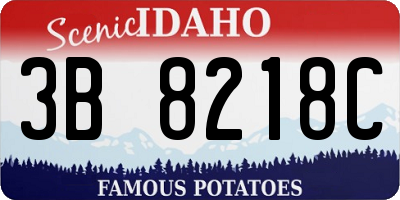 ID license plate 3B8218C