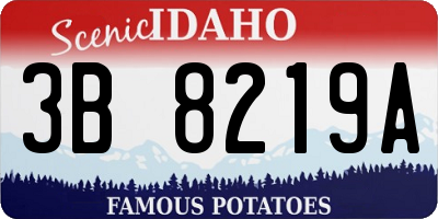 ID license plate 3B8219A
