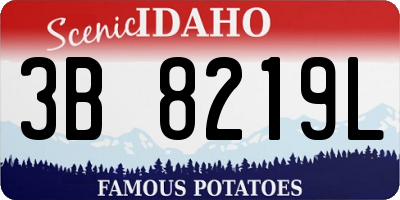 ID license plate 3B8219L