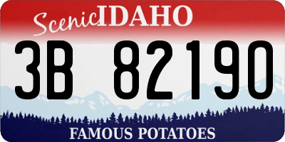 ID license plate 3B8219O