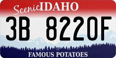ID license plate 3B8220F