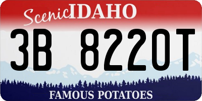 ID license plate 3B8220T