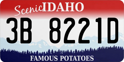 ID license plate 3B8221D