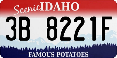 ID license plate 3B8221F