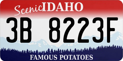 ID license plate 3B8223F