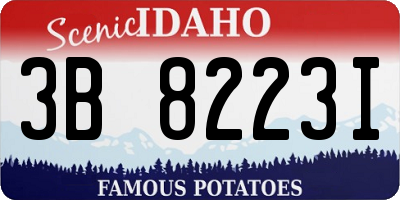 ID license plate 3B8223I